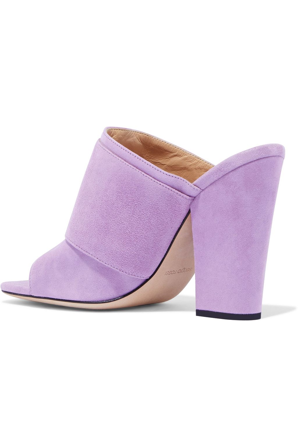 SERGIO ROSSI Logo-appliquéd suede mules