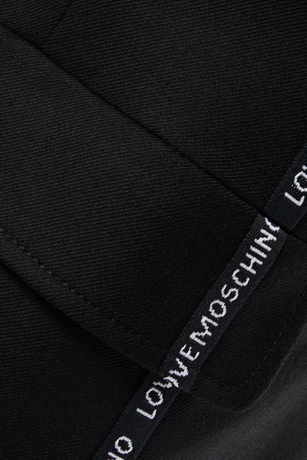 LOVE MOSCHINO Jacquard-trimmed stretch-twill blazer