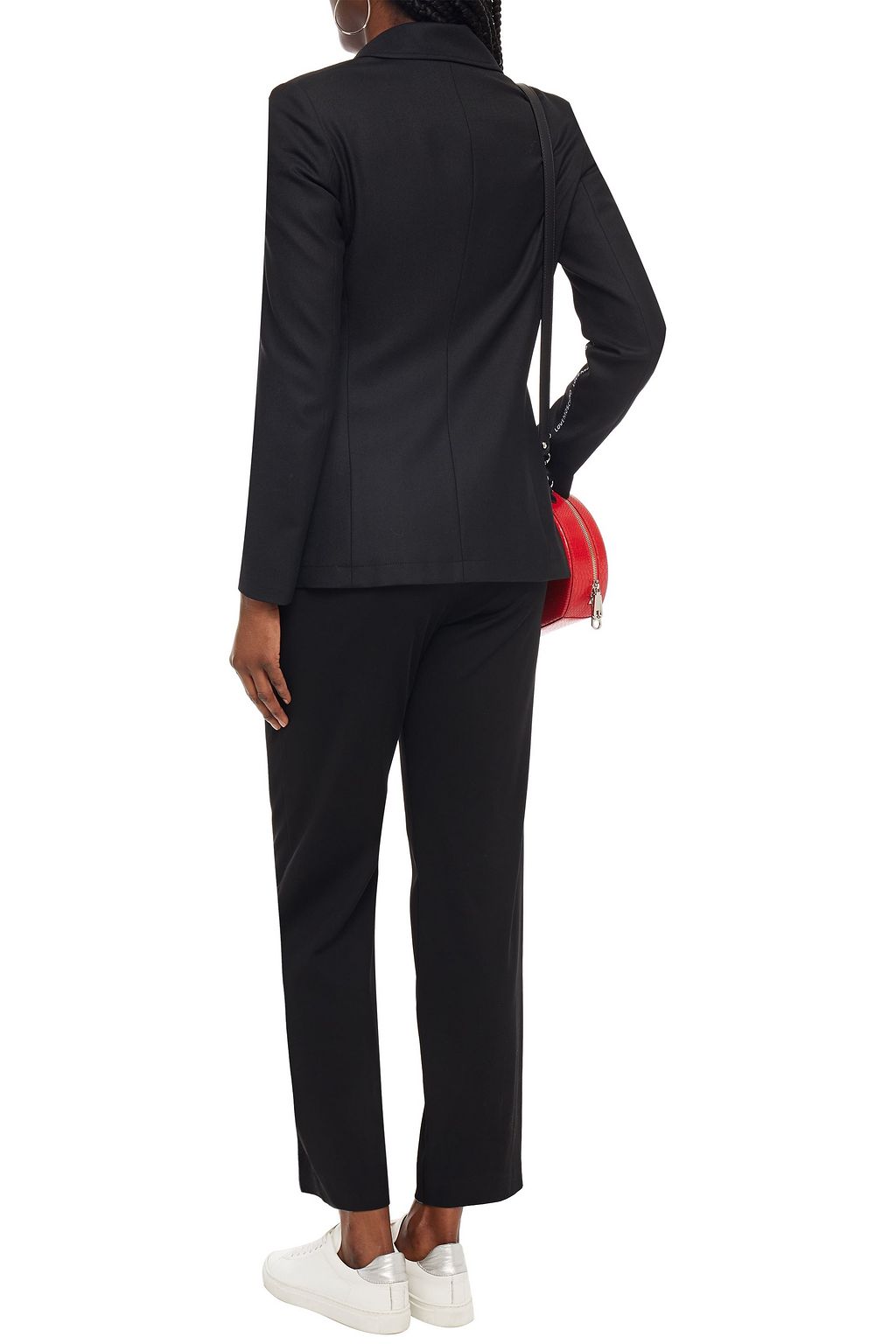 LOVE MOSCHINO Jacquard-trimmed stretch-twill blazer