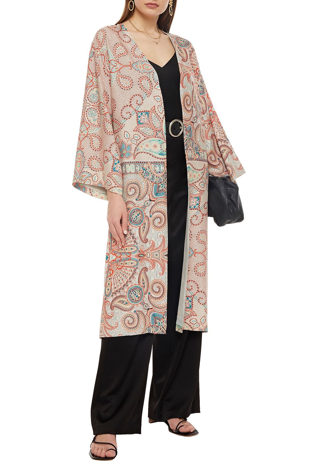 ETRO Printed silk crepe de chine kimono