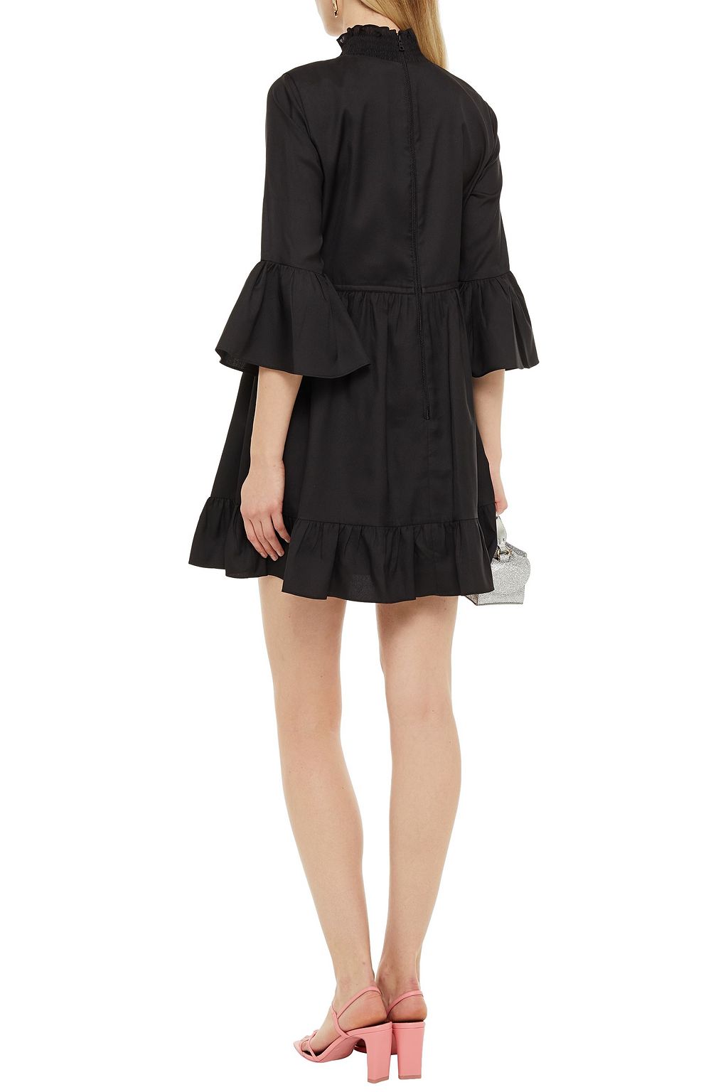 ALICE + OLIVIA Aislyn gathered satin-crepe mini dress
