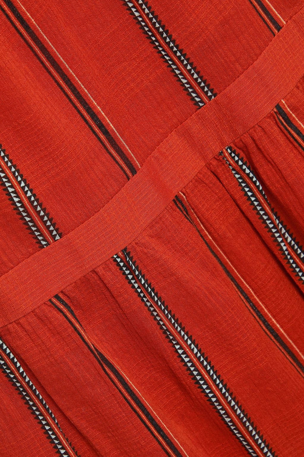 BA&SH Kyo tiered striped cotton-gauze maxi dress