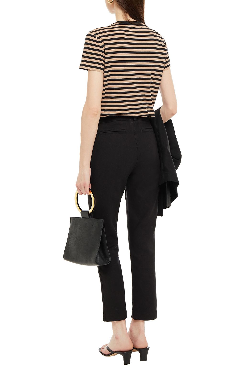 BA&SH Richie cropped stretch-cotton slim-leg pants