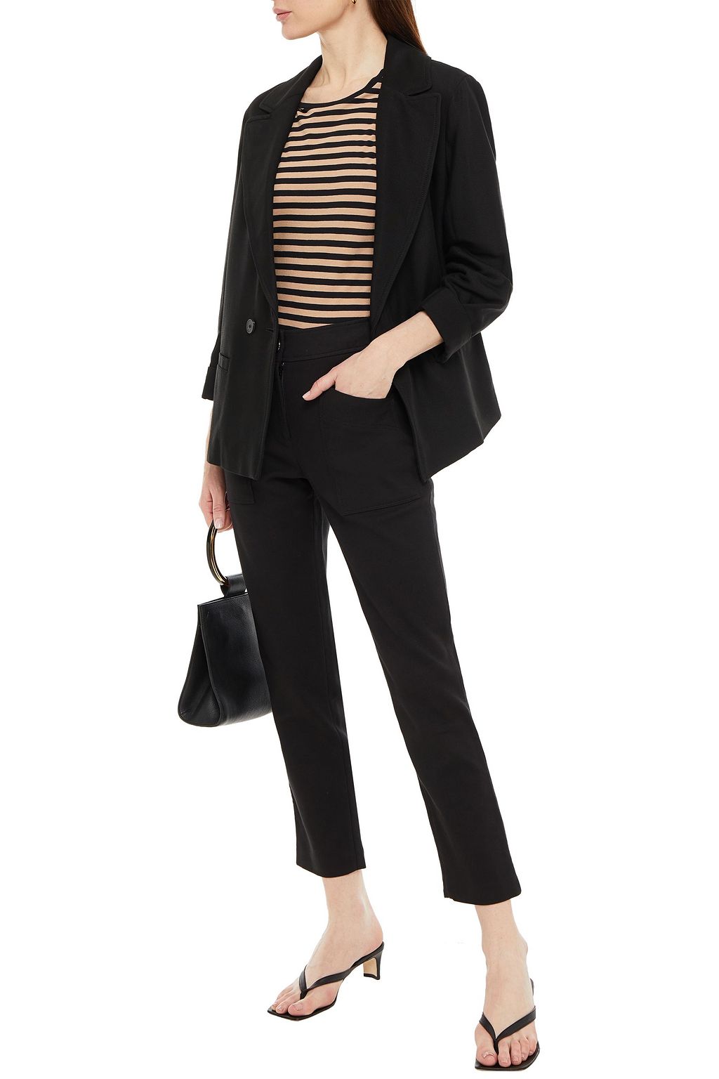 BA&SH Richie cropped stretch-cotton slim-leg pants