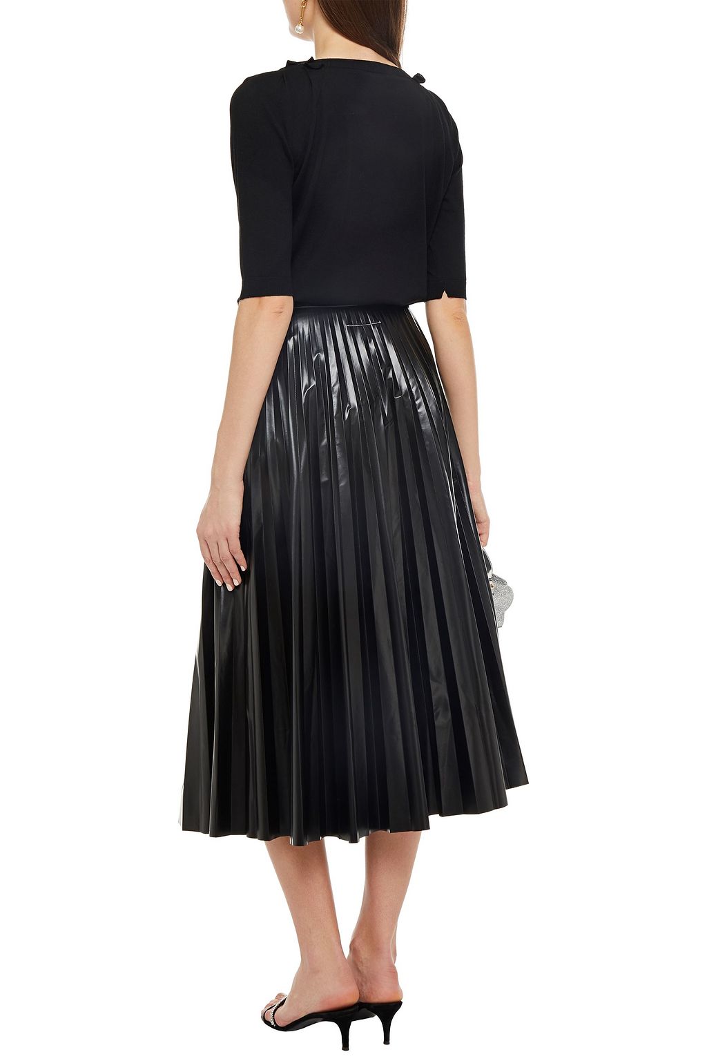 DOLCE&GABBANA Pleated wool cardigan