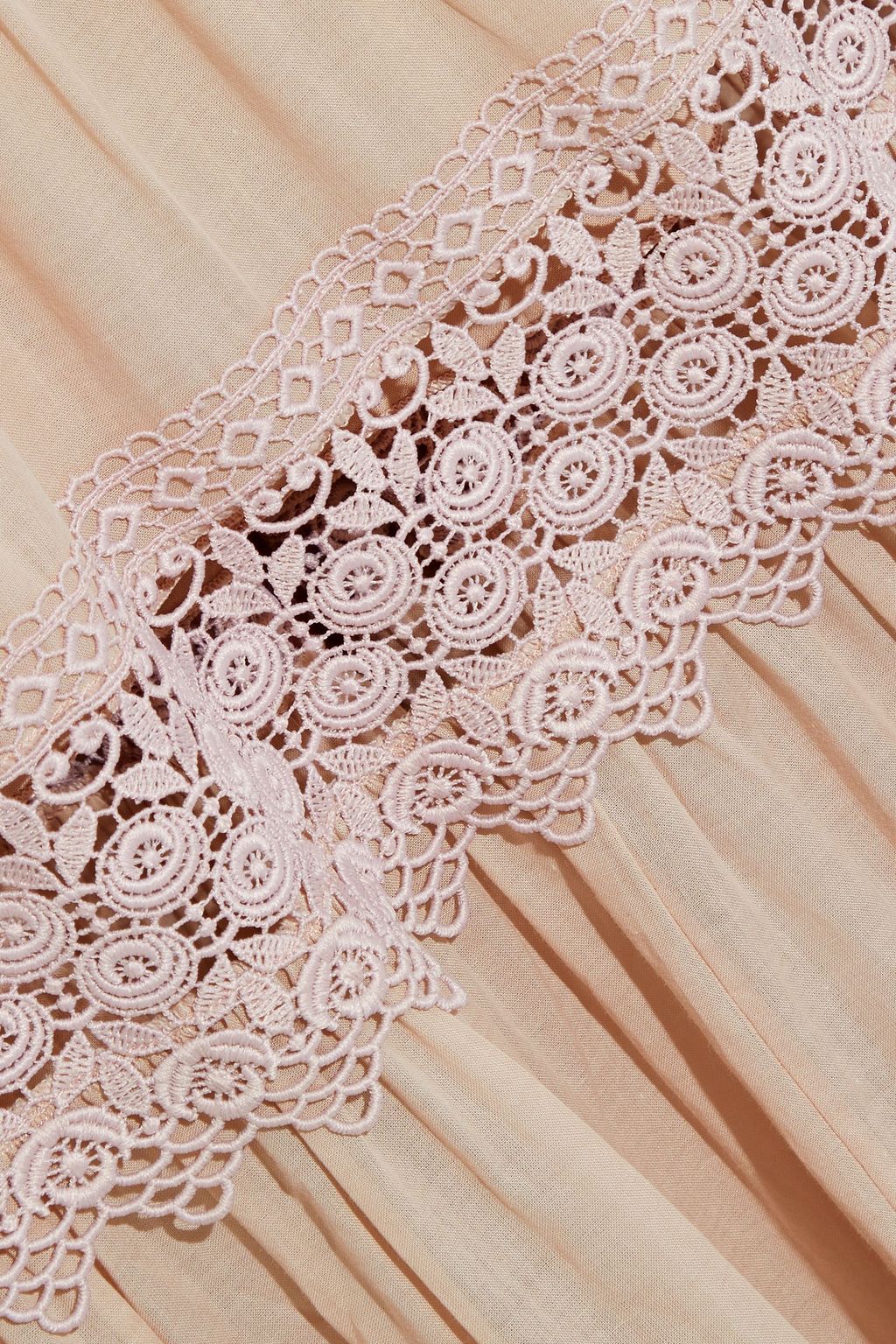 CHARO RUIZ IBIZA Ruth crocheted lace-trimmed cotton-blend voile maxi skirt