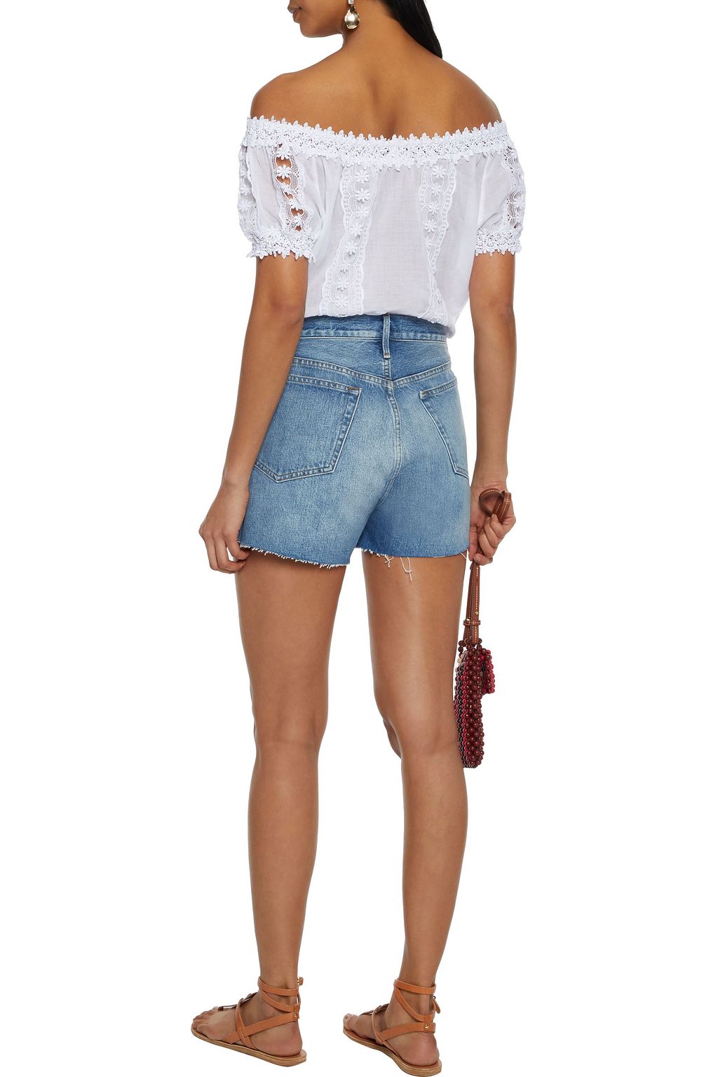 CHARO RUIZ IBIZA Maca off-the-shoulder cotton-blend voile blouse