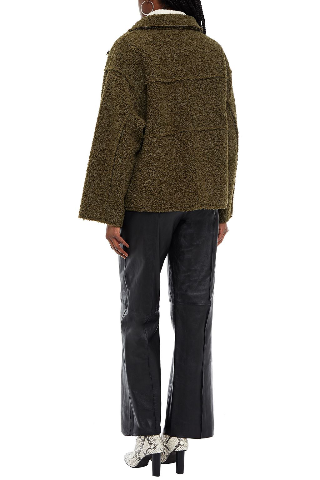 STAND STUDIO Hazel faux shearling jacket