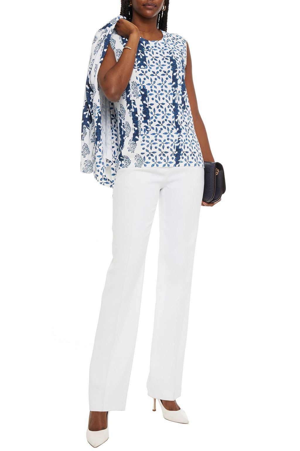 OSCAR DE LA RENTA Printed knitted top