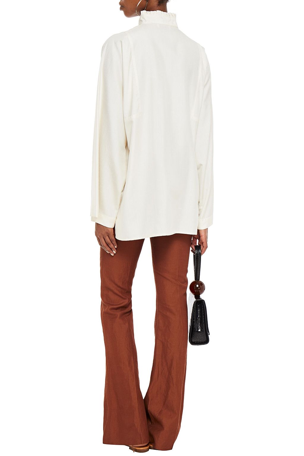 ETRO Ruffle-trimmed silk shirt