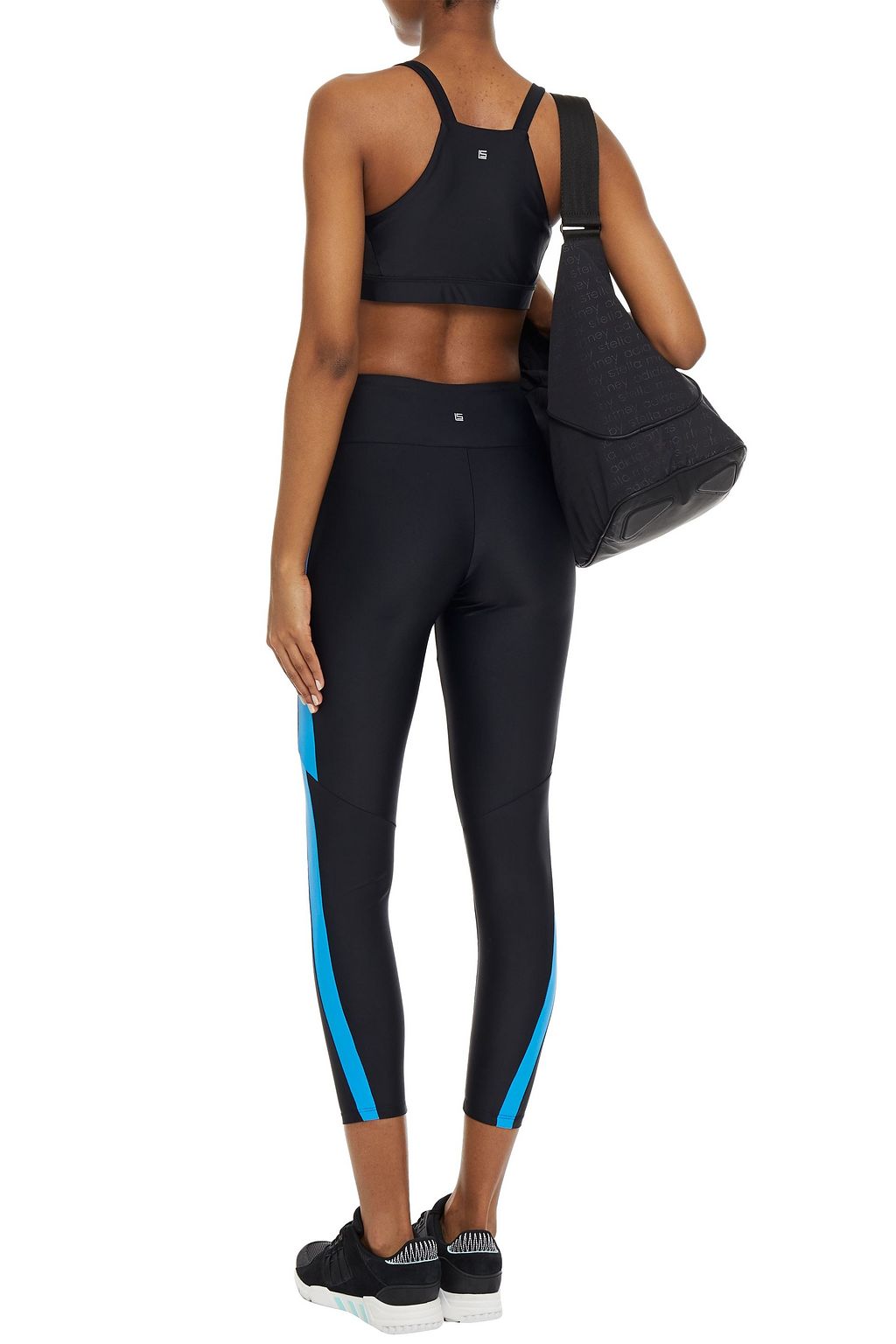 LANSTON SPORT Jay stretch and ribbed jersey sports bra