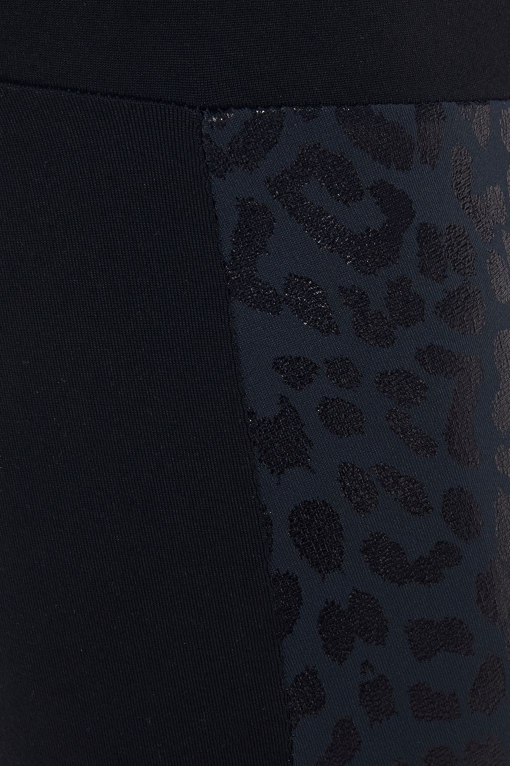 LANSTON SPORT Kennedy paneled leopard-print stretch-jersey leggings