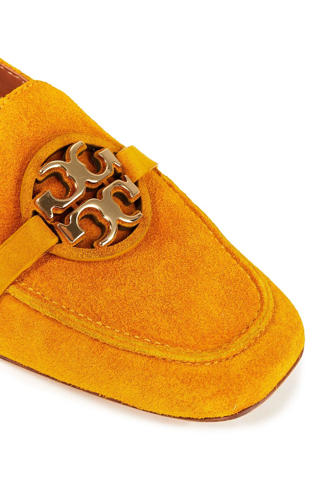 TORY BURCH Miller embellished suede loafers