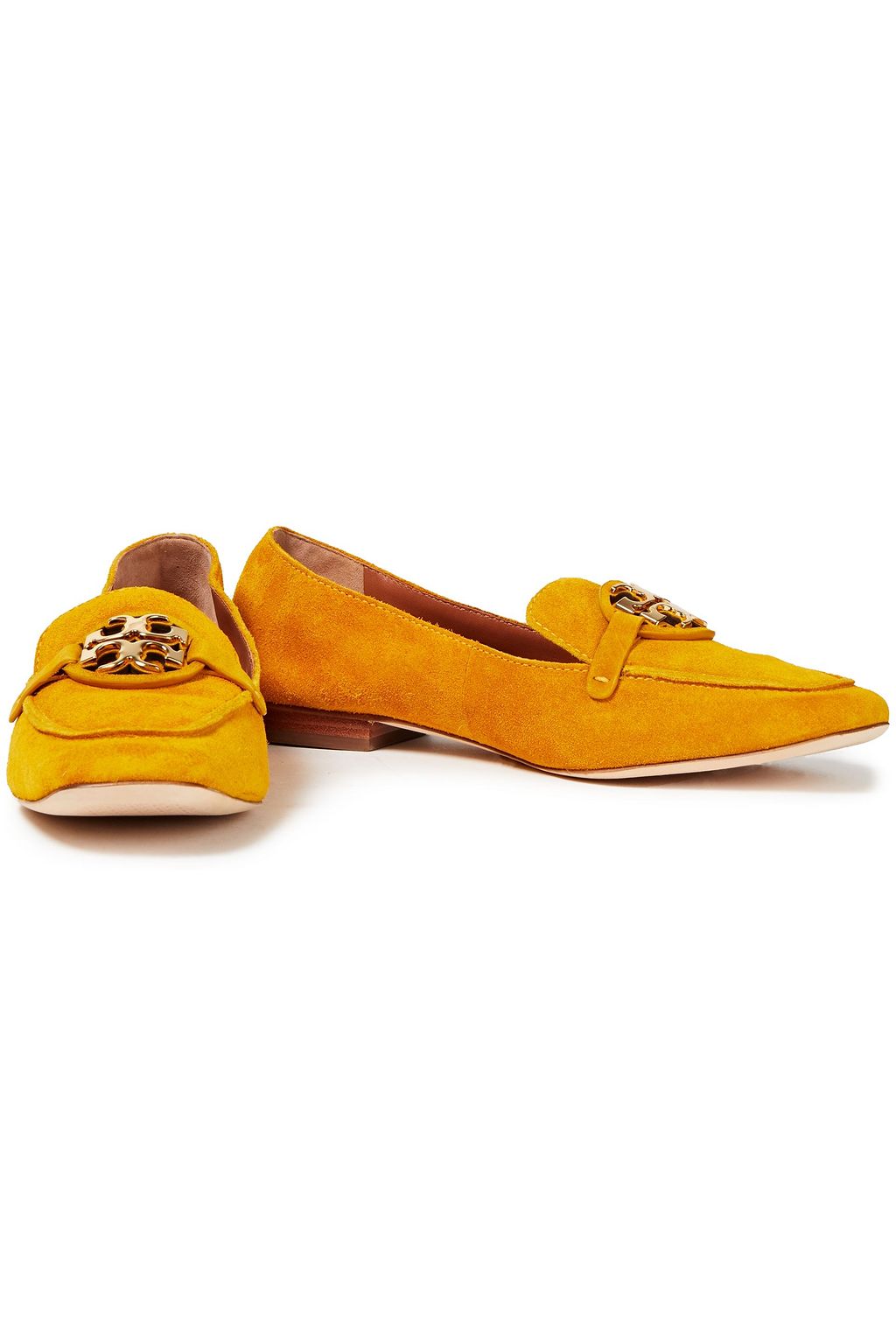 TORY BURCH Miller embellished suede loafers