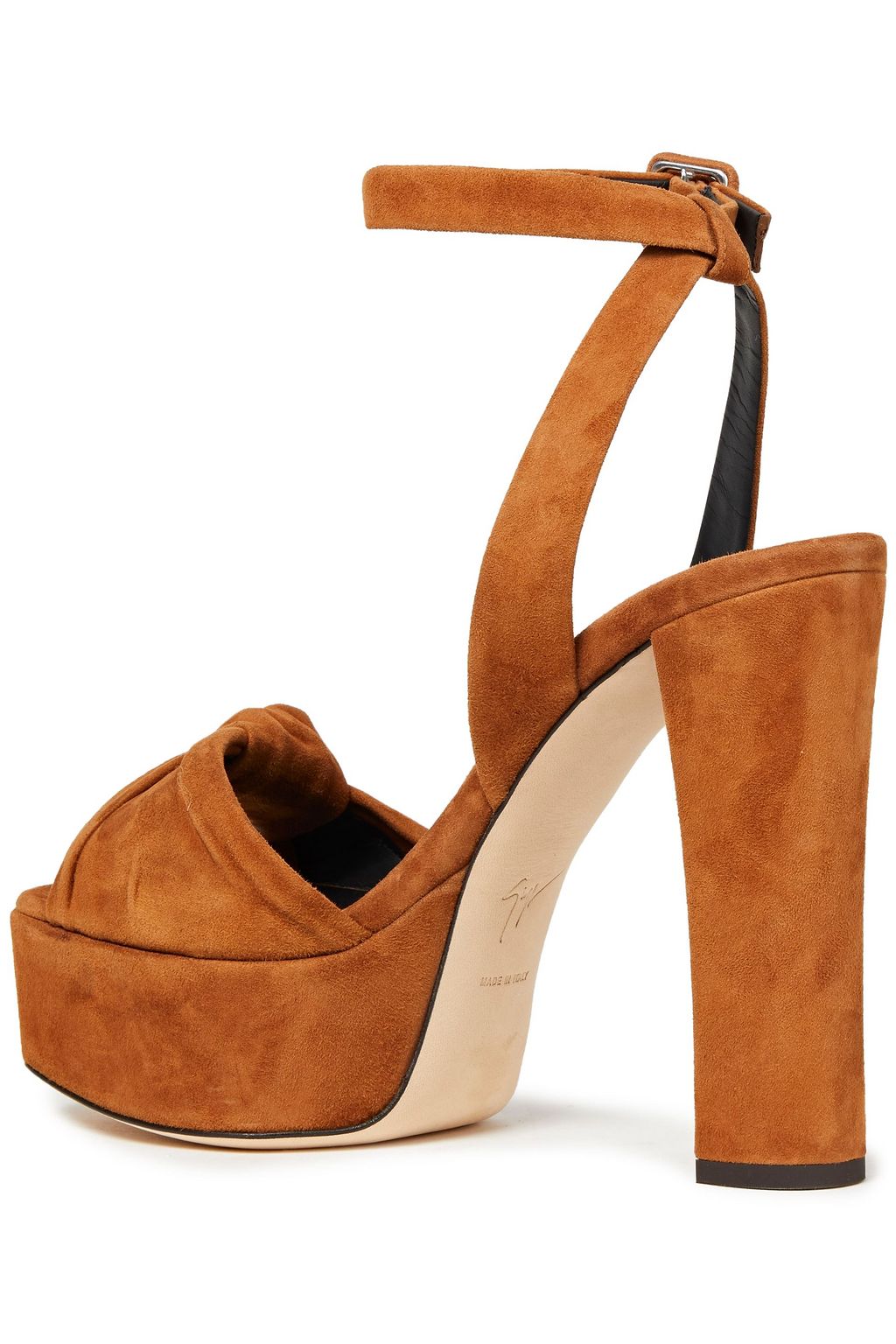 GIUSEPPE ZANOTTI Betty knotted suede platform sandals