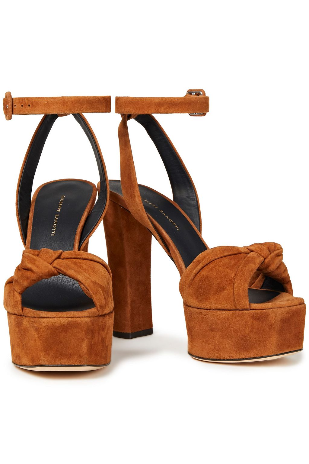 GIUSEPPE ZANOTTI Betty knotted suede platform sandals