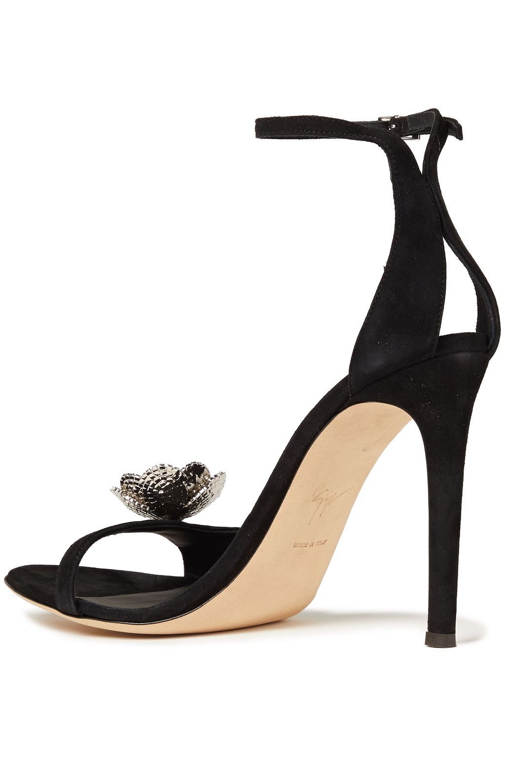 GIUSEPPE ZANOTTI Phoebe Nuit crystal-embellished suede sandals