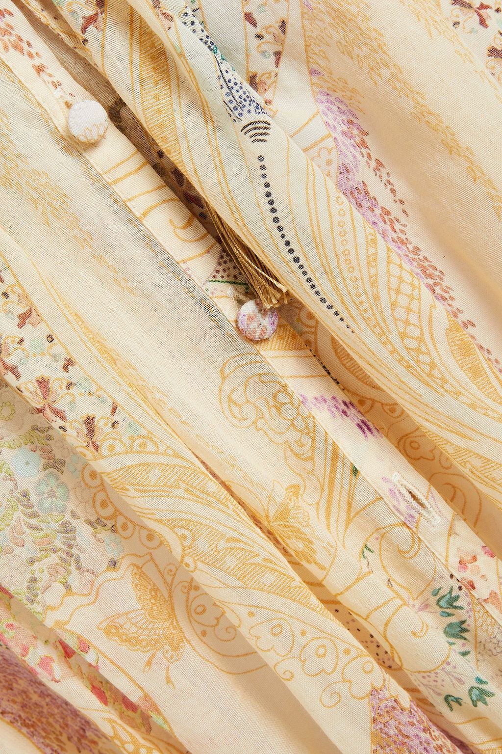 ETRO アシンメトリー ティアード プリントコットン ワンピース