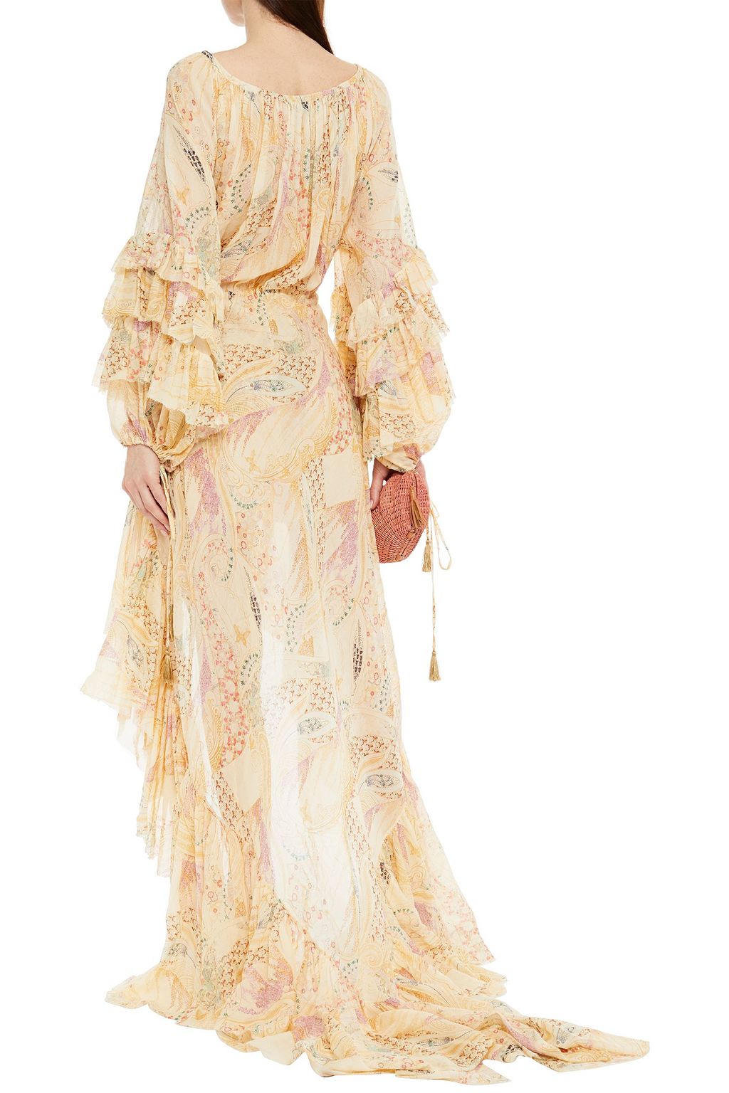 ETRO アシンメトリー ティアード プリントコットン ワンピース