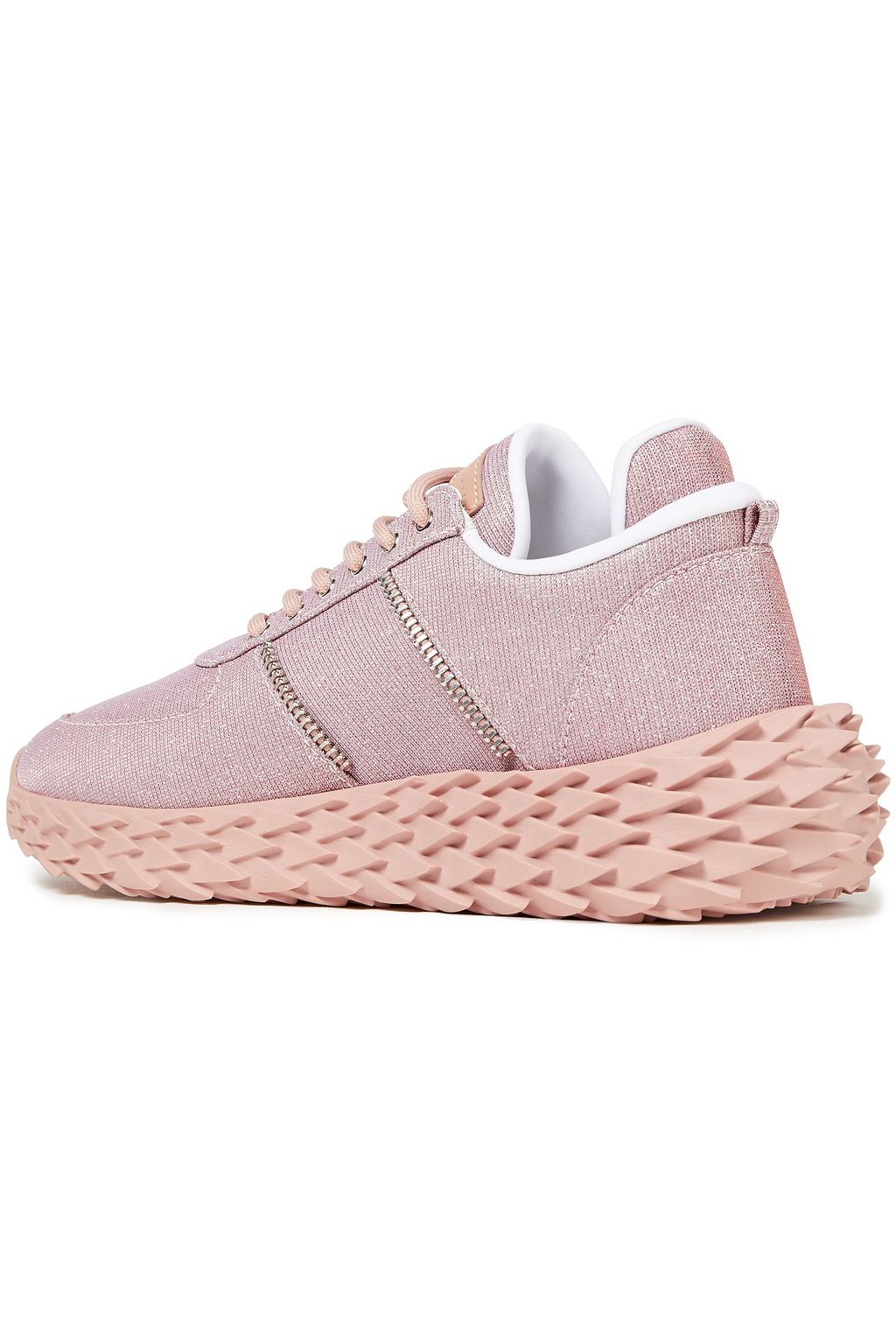 GIUSEPPE ZANOTTI Urchin metallic stretch-knit sneakers