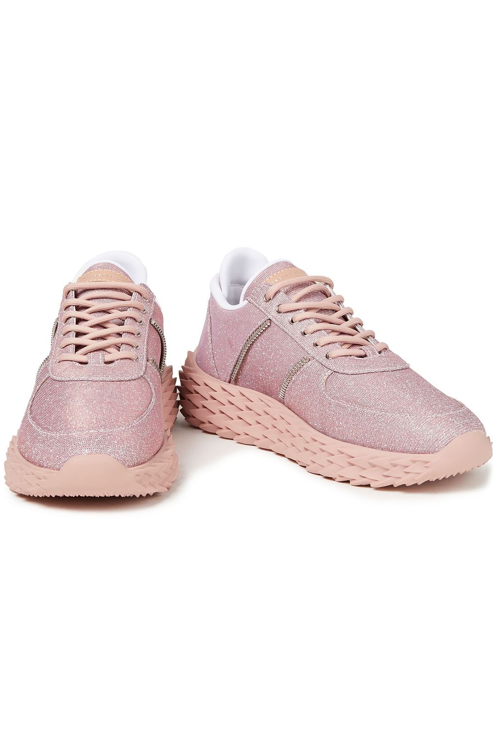 GIUSEPPE ZANOTTI Urchin metallic stretch-knit sneakers