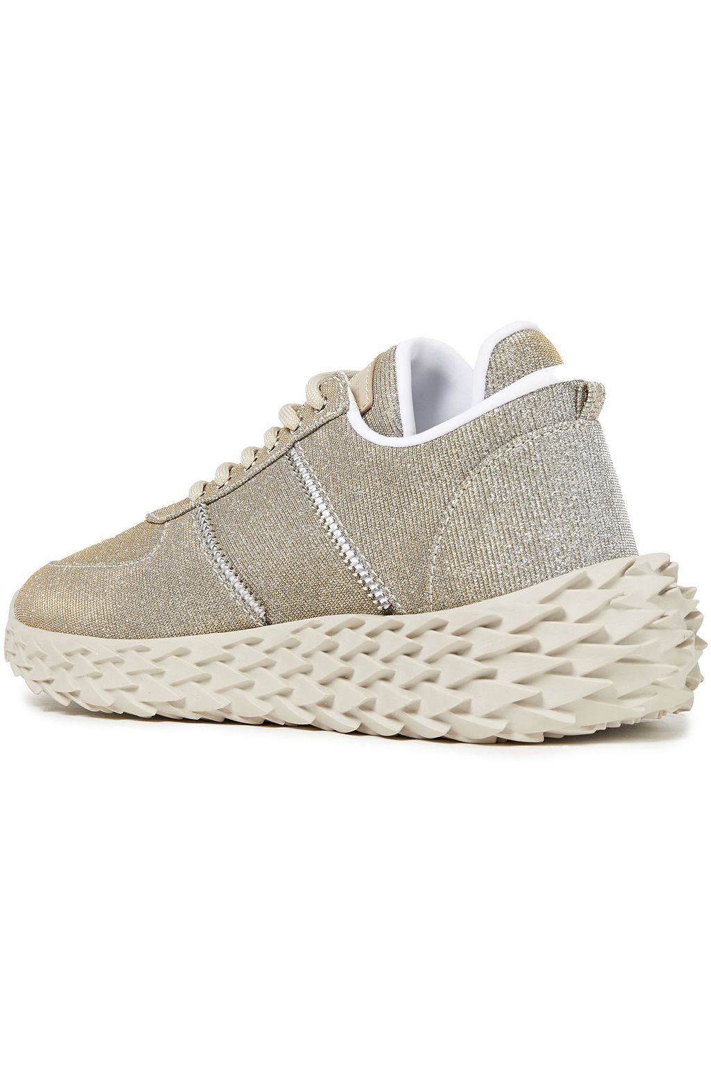 GIUSEPPE ZANOTTI Urchin Sneakers aus Stretch-Strick mit Metallic-Effekt