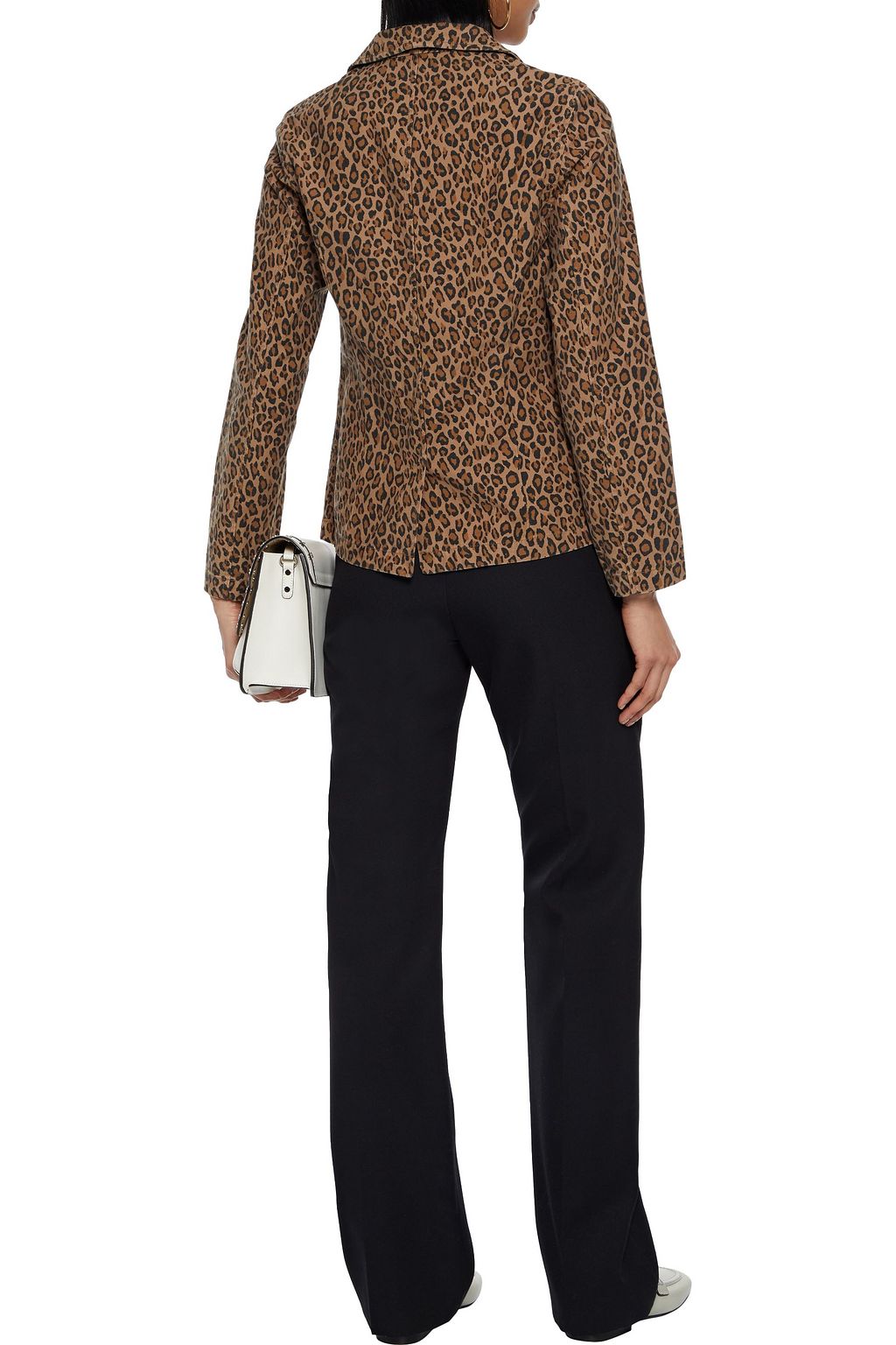 NILI LOTAN Addison leopard-print cotton-canvas blazer