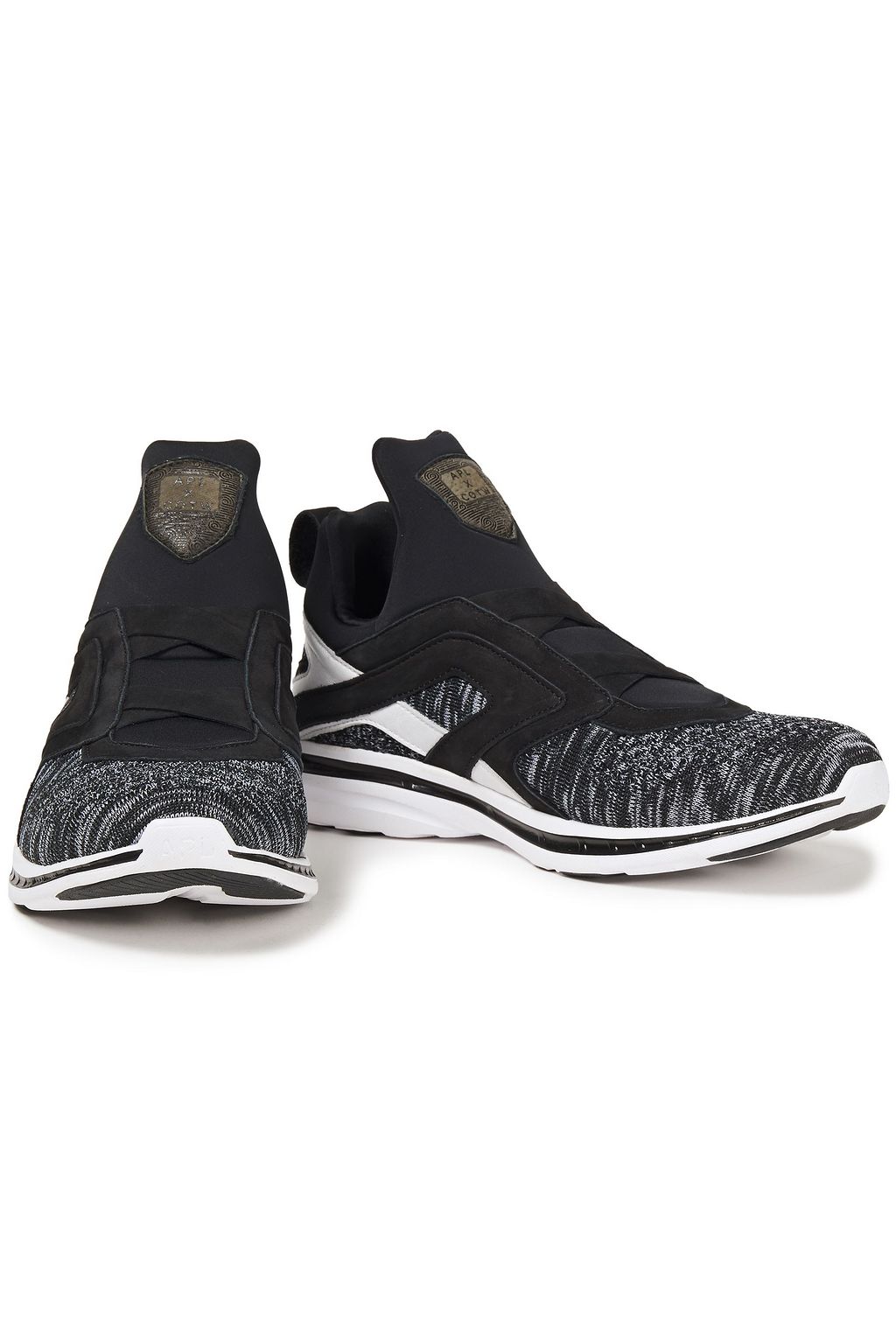 APL ATHLETIC PROPULSION LABS Suede-trimmed mélange mesh and neoprene sneakers