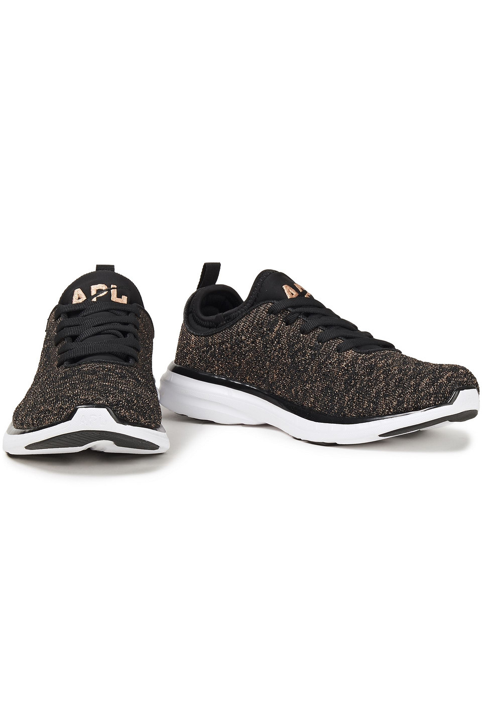 Apl Athletic Propulsion Labs Phantom 3d Mesh And Neoprene Trainers In Rose Gold