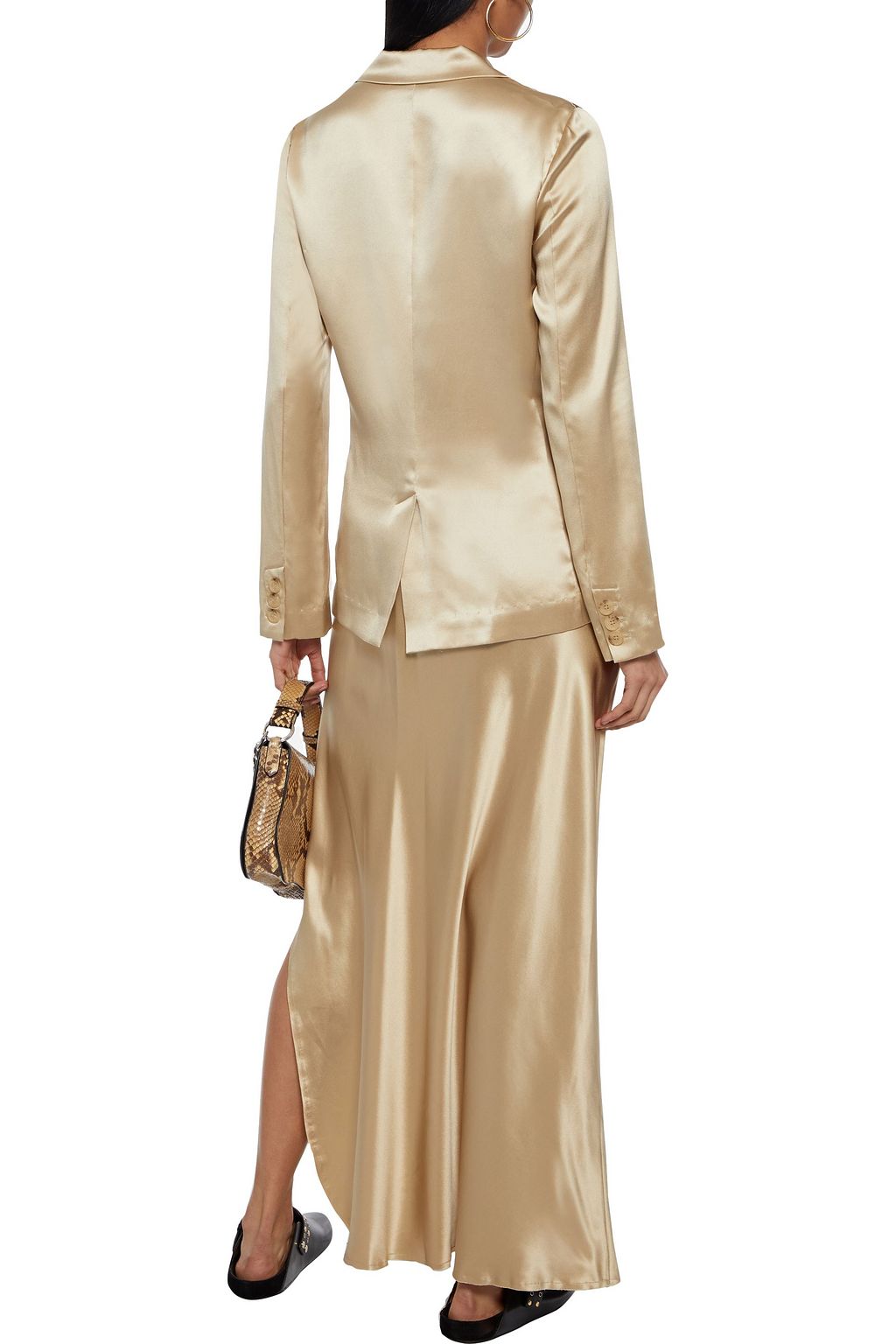 NILI LOTAN Azalea silk-satin maxi skirt