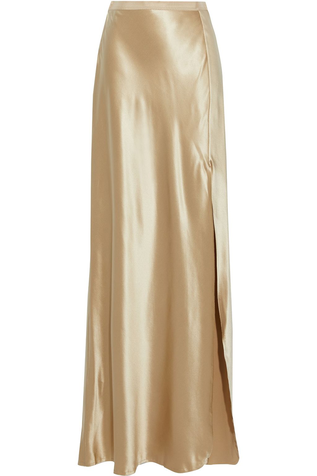 Beige Azalea silk-charmeuse maxi skirt ...