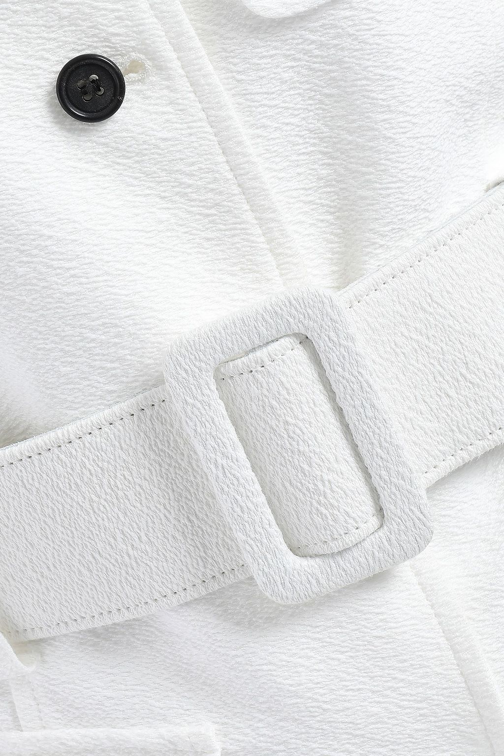 OSCAR DE LA RENTA Belted cotton-crepe jacket