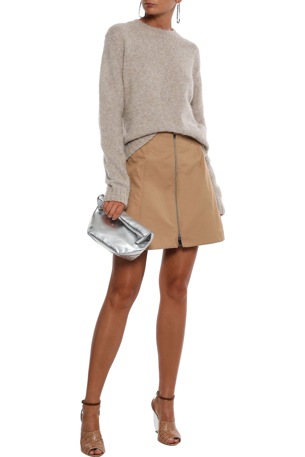 HELMUT LANG Brushed mélange knitted sweater