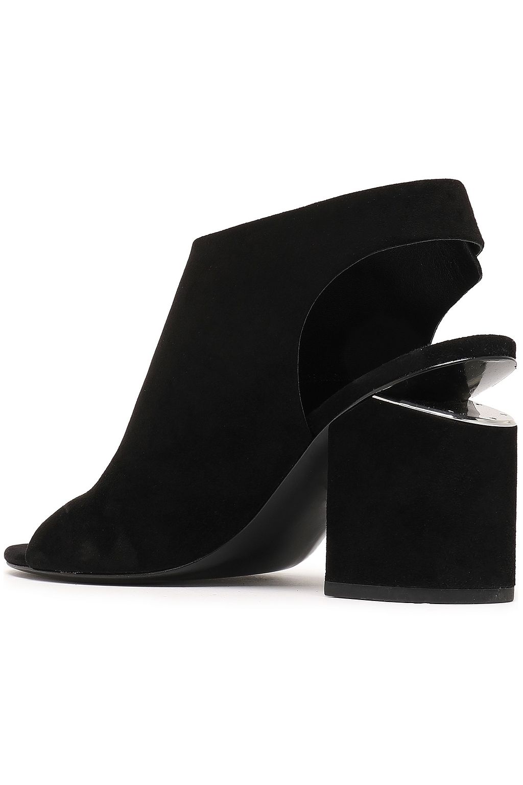 ALEXANDER WANG Cutout metallic-trimmed suede sandals