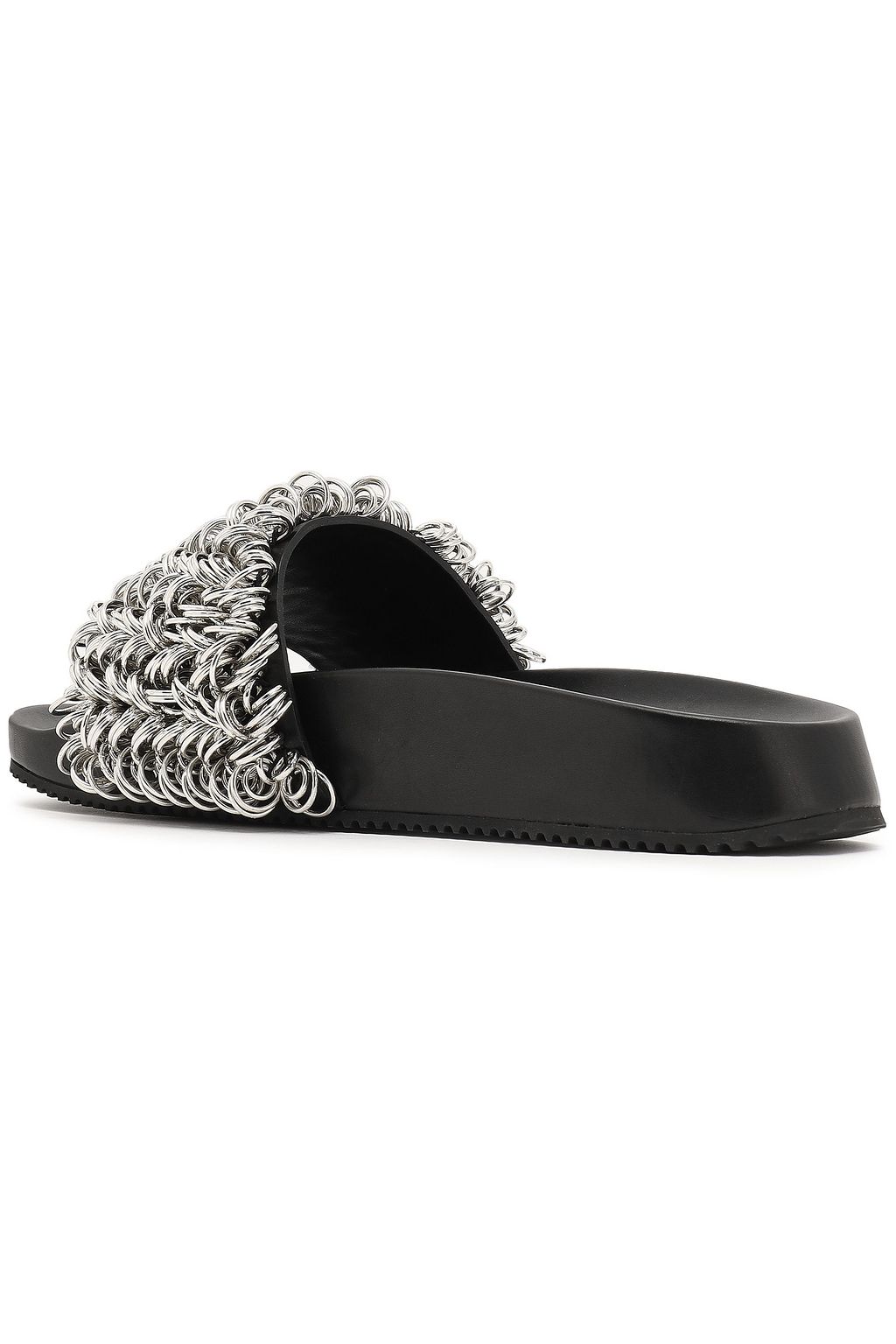 ALEXANDER WANG Suki ring-embellished leather slides