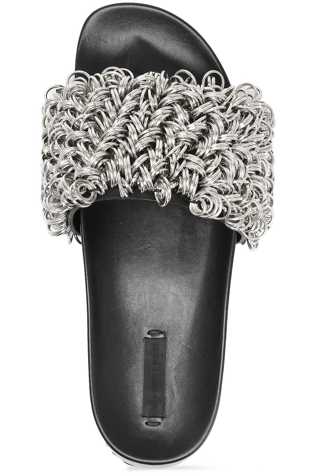 ALEXANDER WANG Suki ring-embellished leather slides