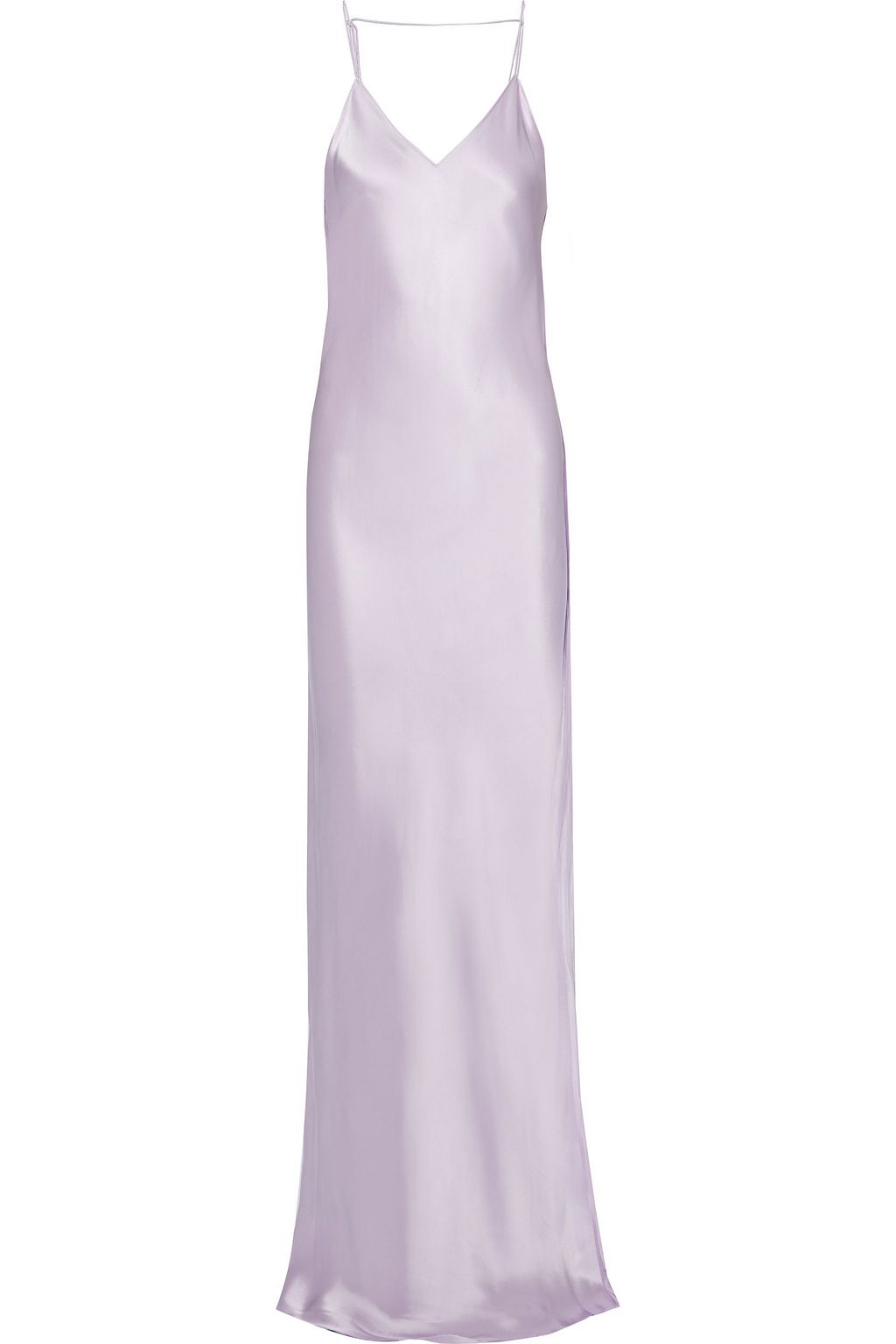 open back satin dress