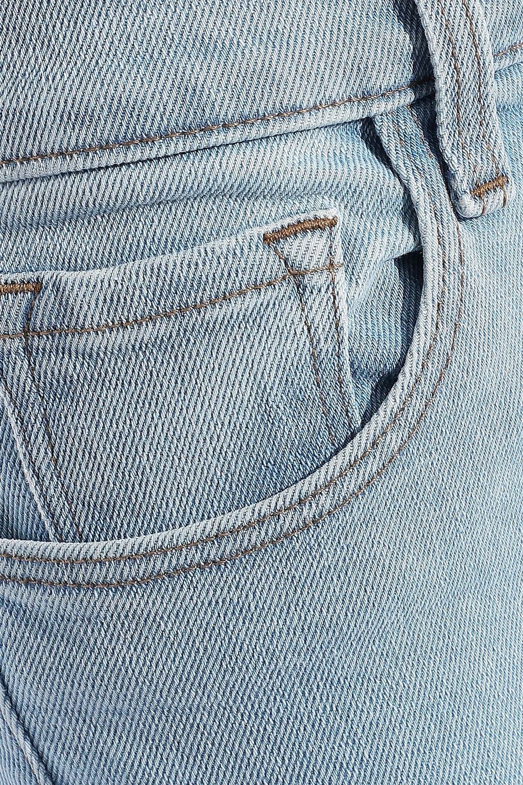 J BRAND Ruby cropped faded high-rise slim-leg jeans