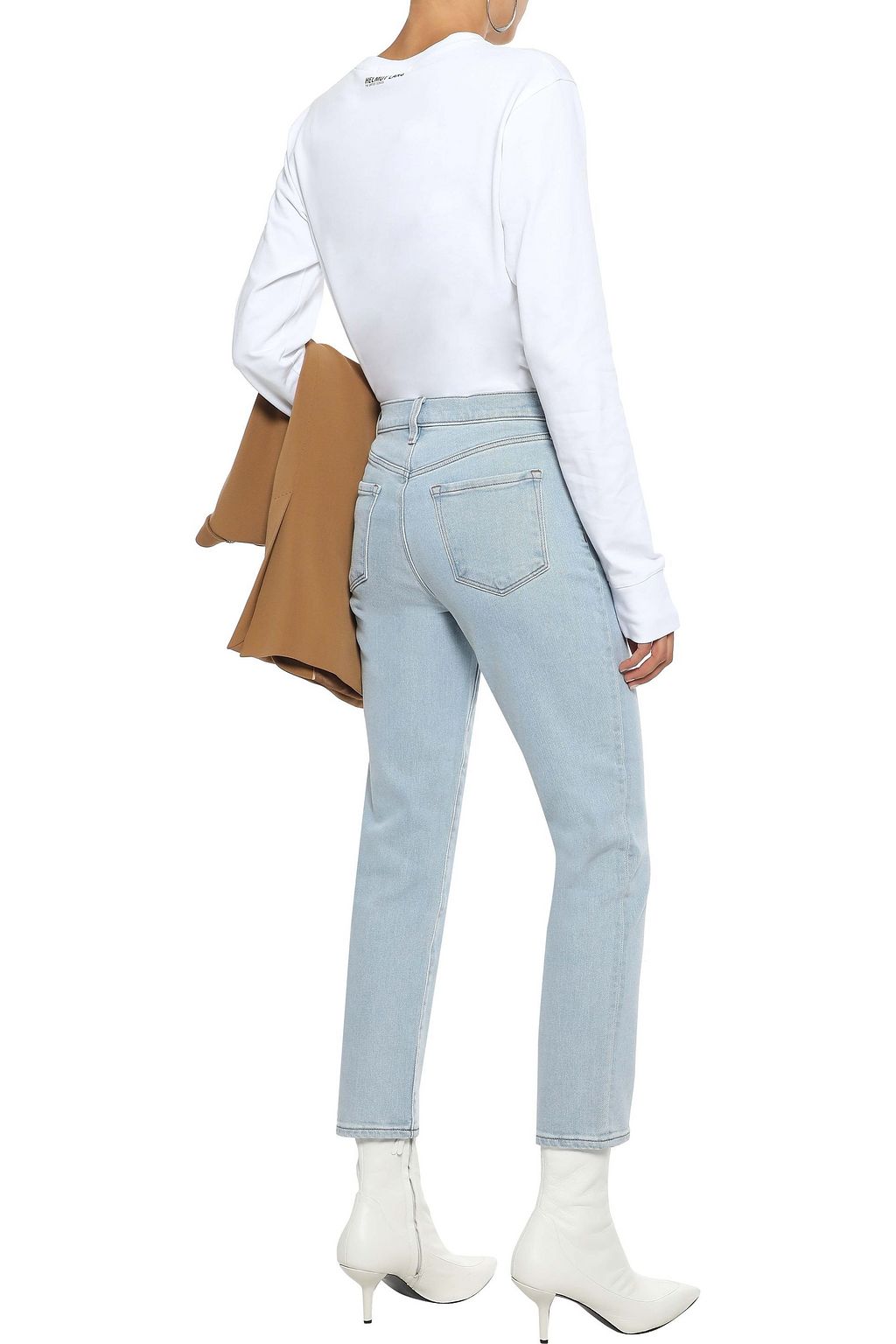 J BRAND Ruby cropped faded high-rise slim-leg jeans