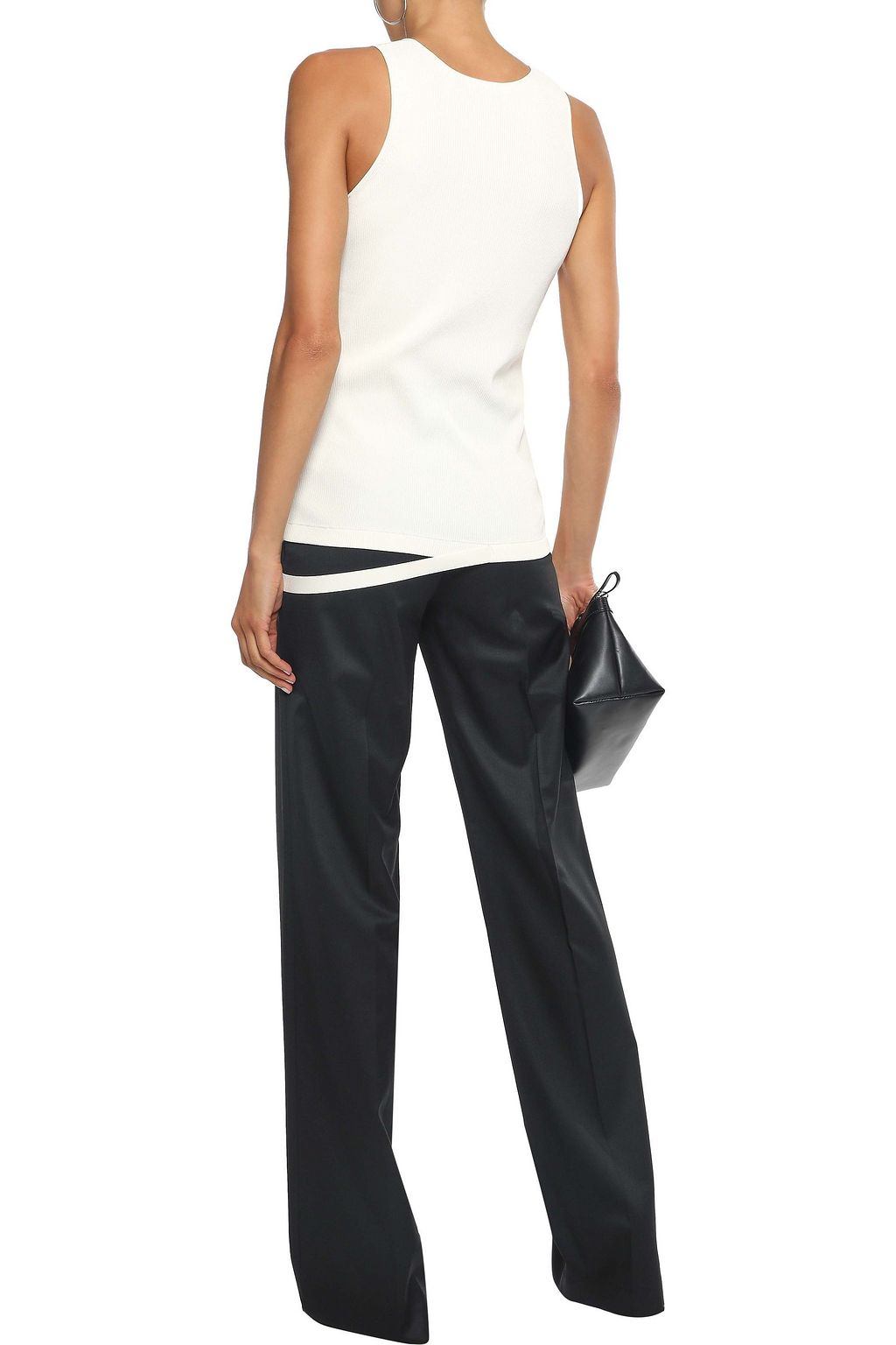 HELMUT LANG Cutout ribbed-knit tank