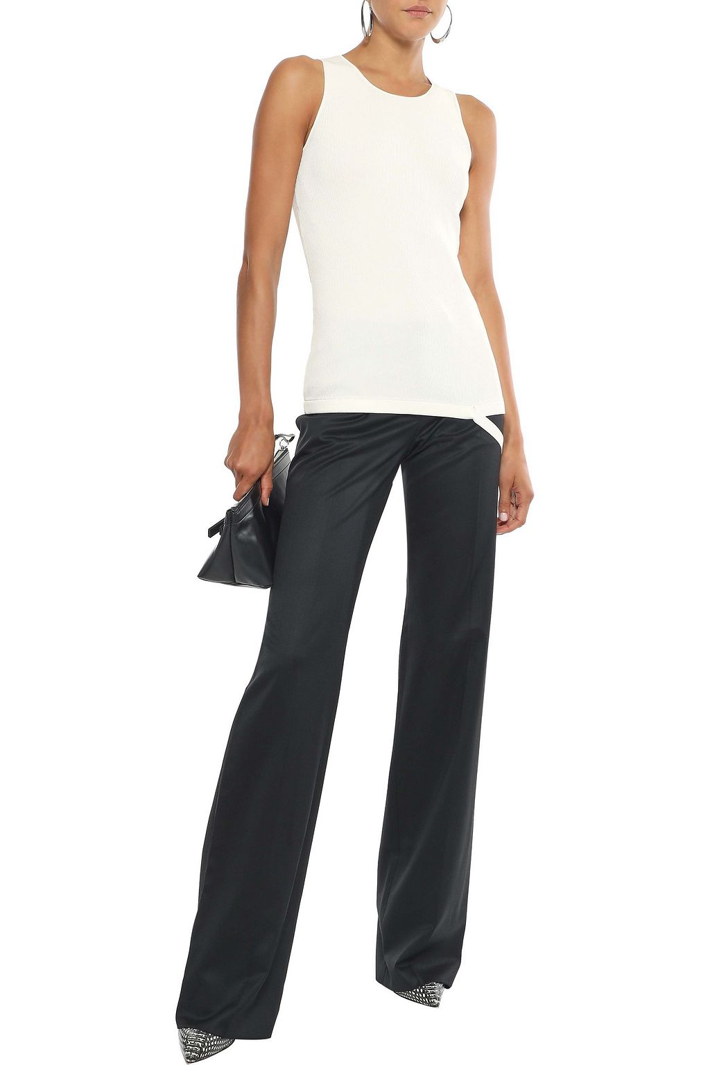 HELMUT LANG Cutout ribbed-knit tank