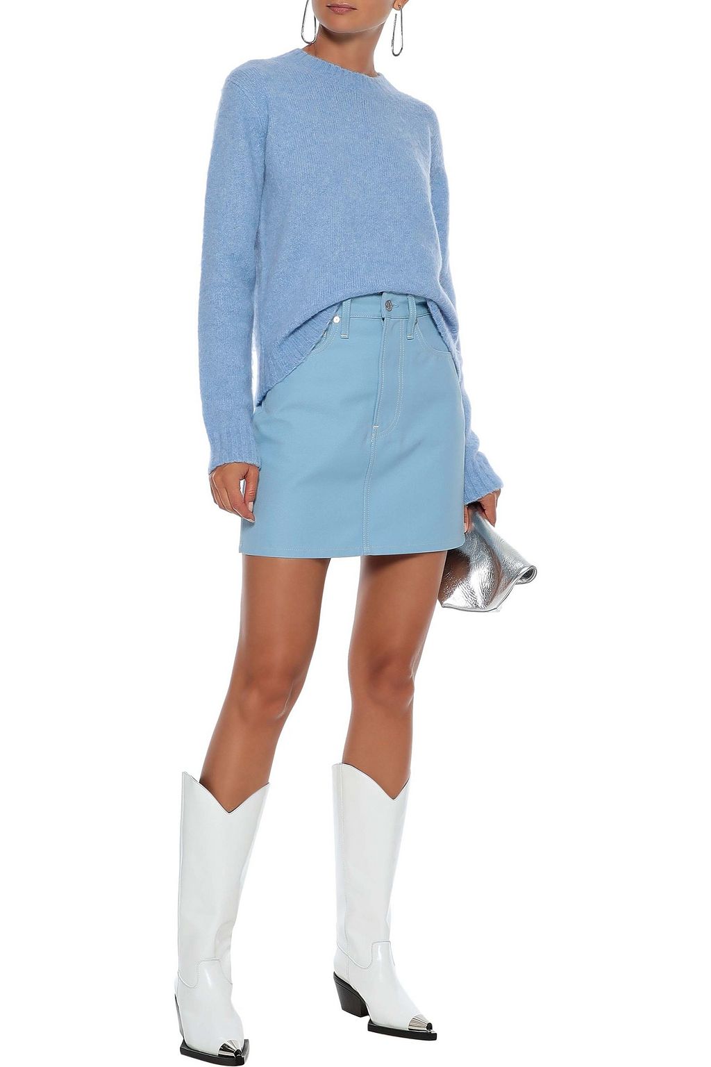 HELMUT LANG Brushed mélange knitted sweater
