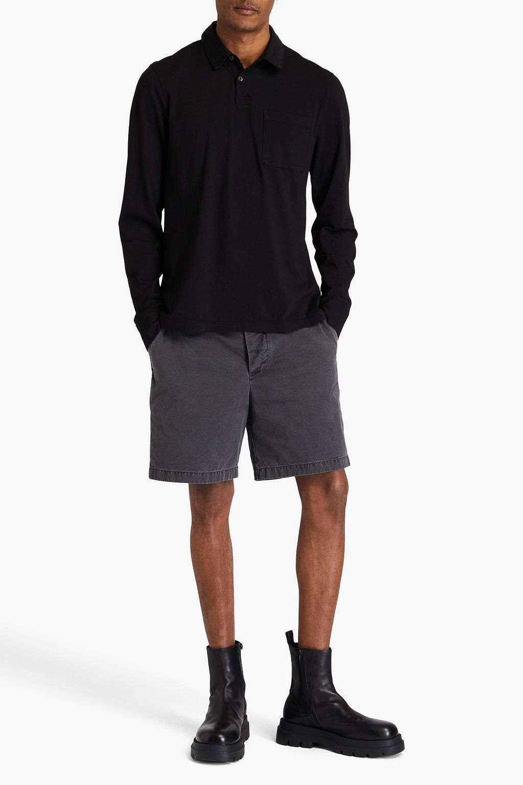 JAMES PERSE Cotton-jersey polo shirt