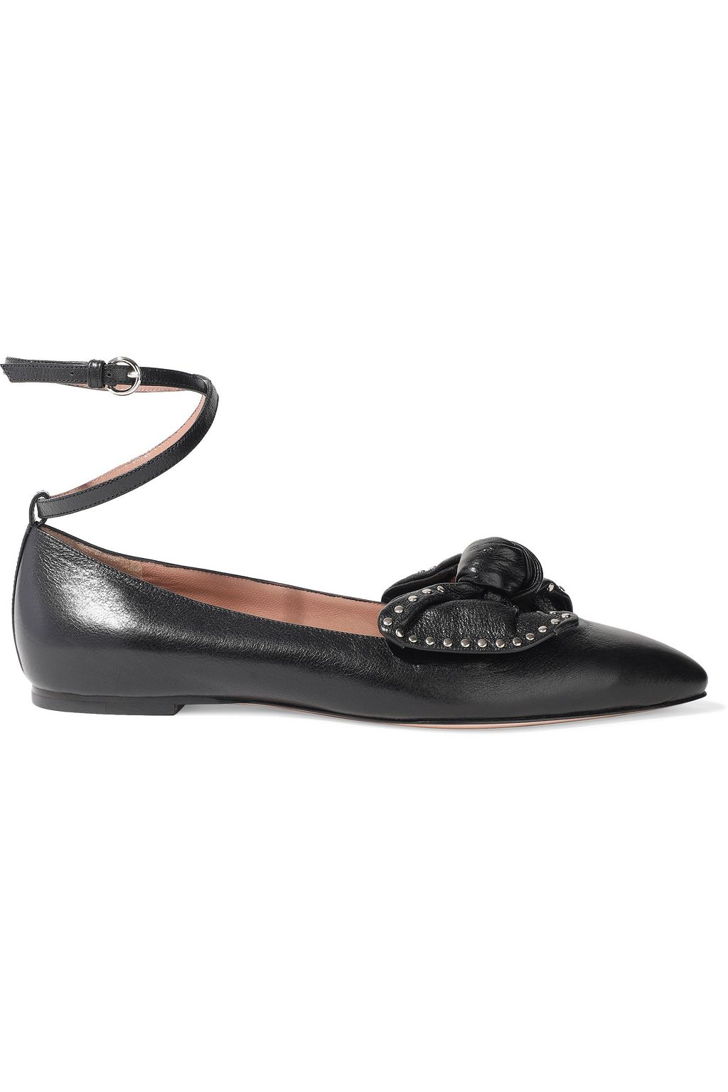 studded pointed toe flats