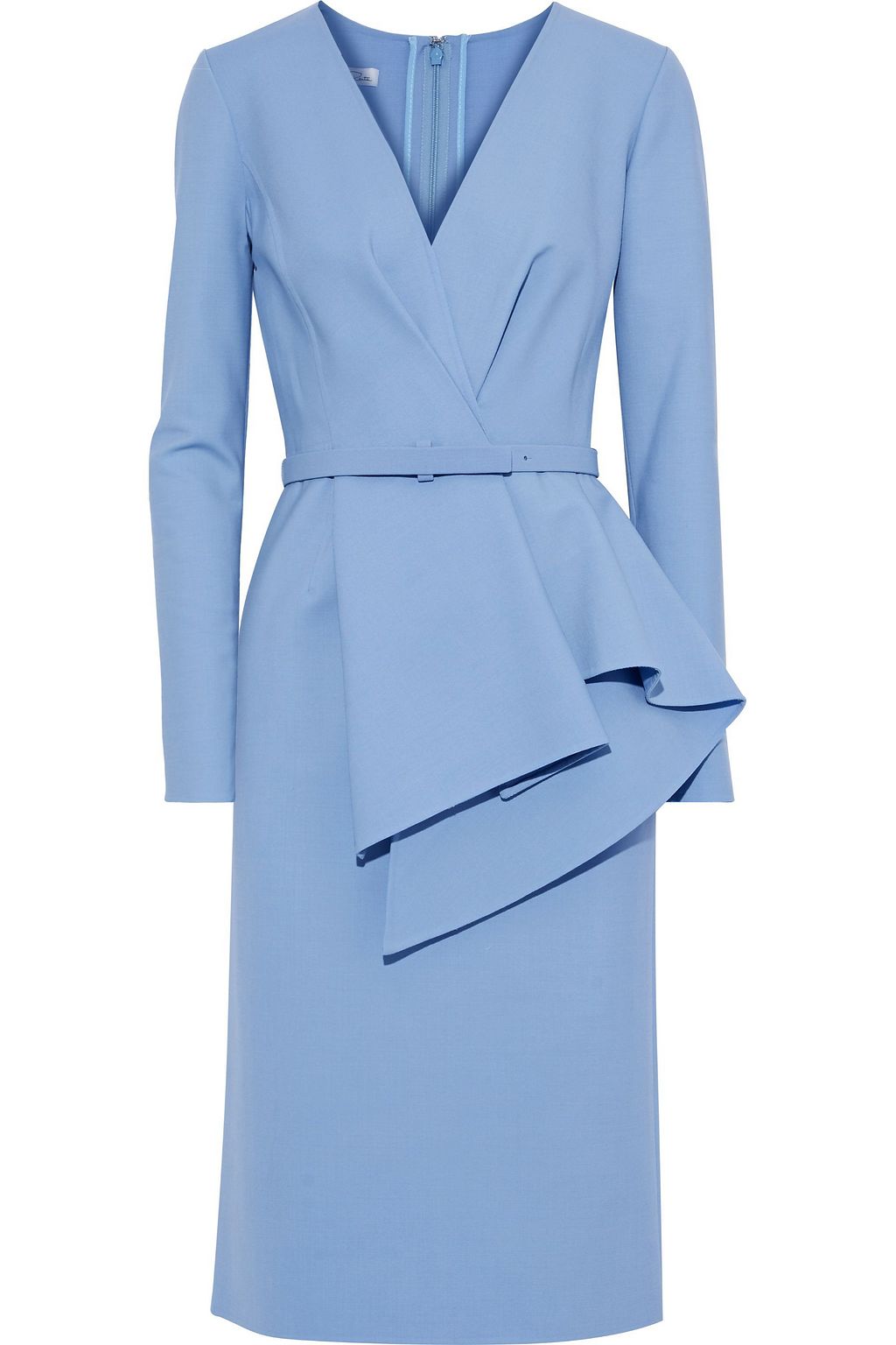 oscar de la renta light blue dress