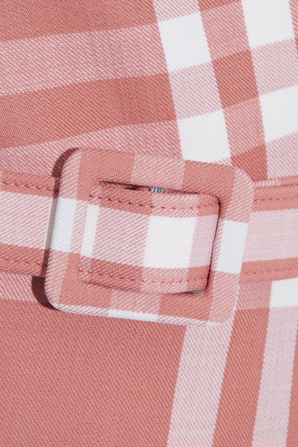 OSCAR DE LA RENTA Belted checked wool-blend jacquard dress