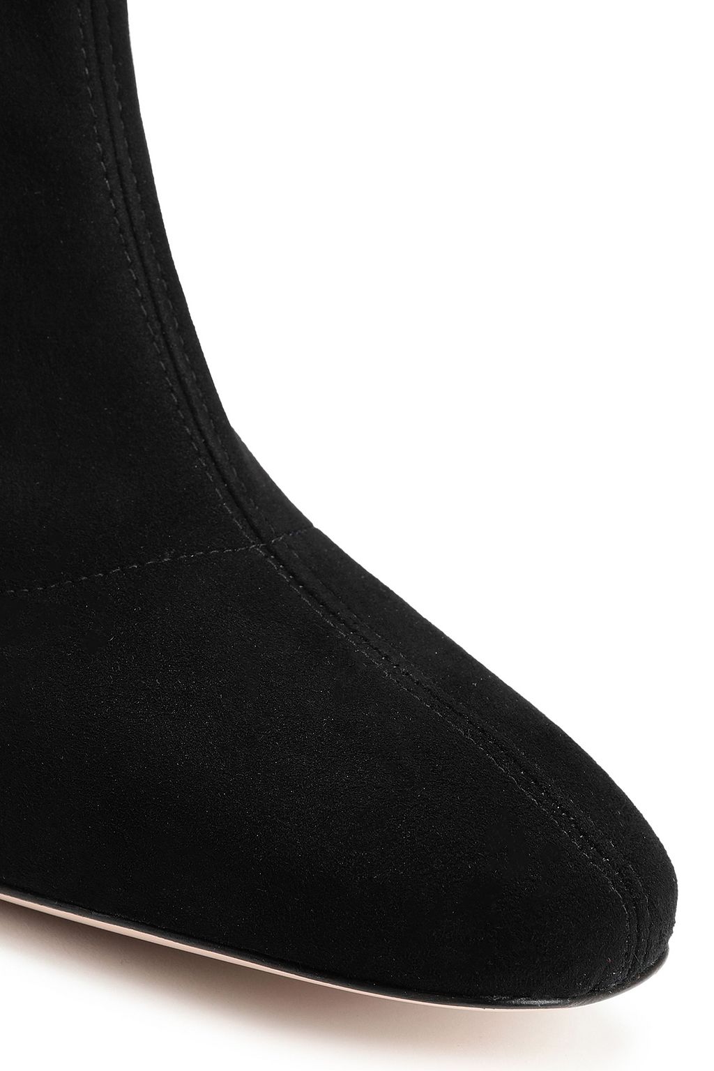 STUART WEITZMAN Leather-paneled suede ankle boots