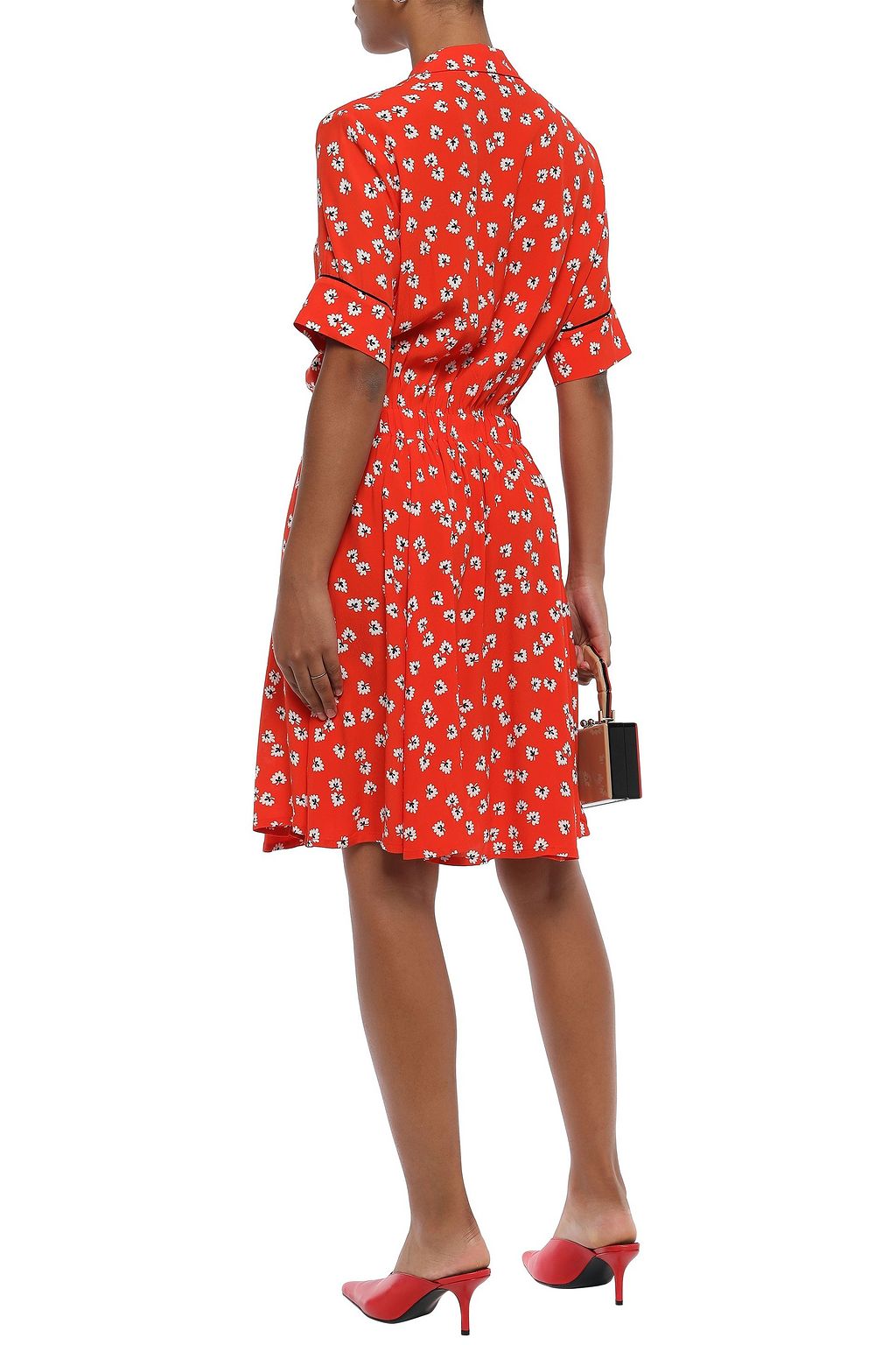 ganni silvery crepe dress