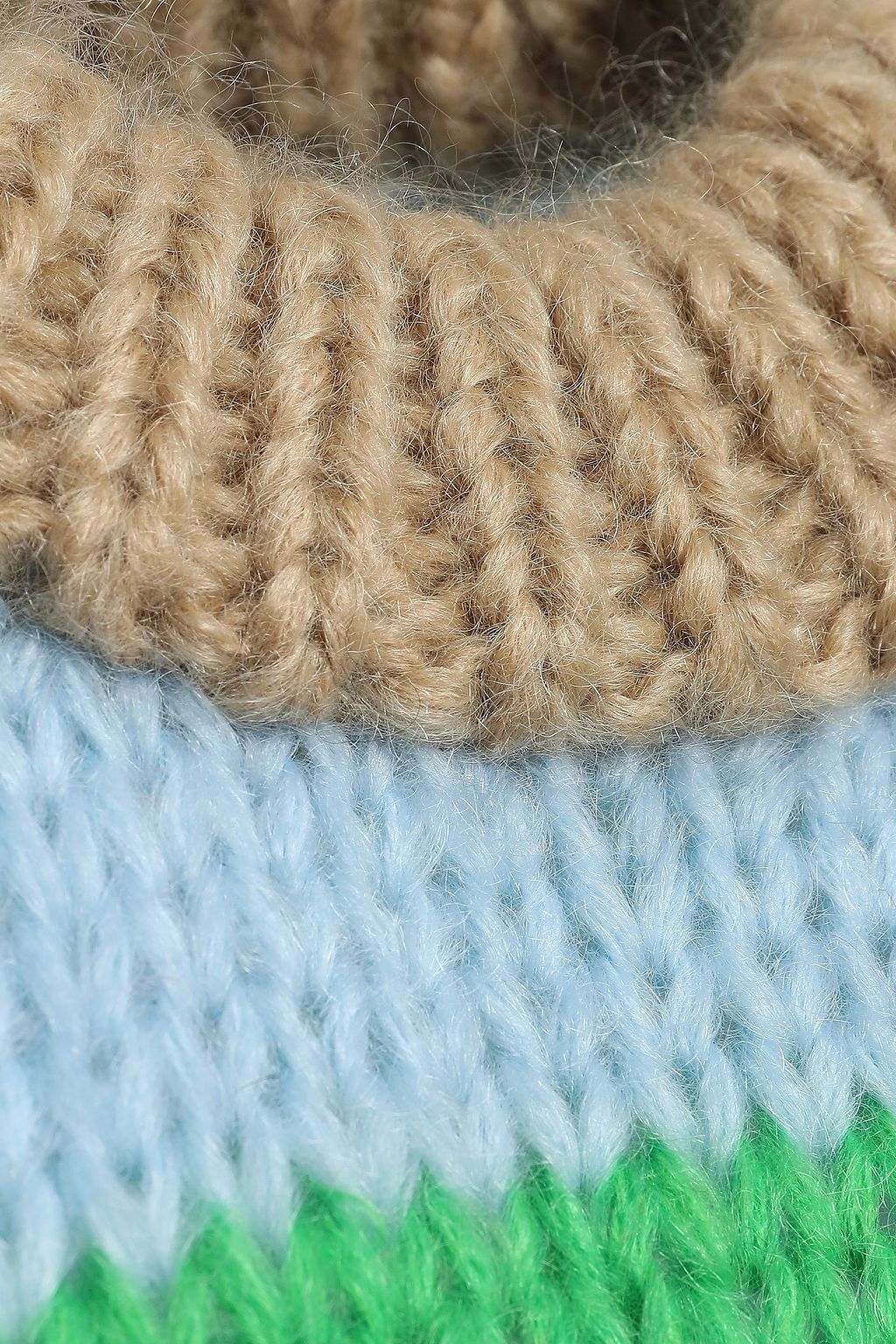 GANNI Julliard color-block mohair and wool-blend sweater