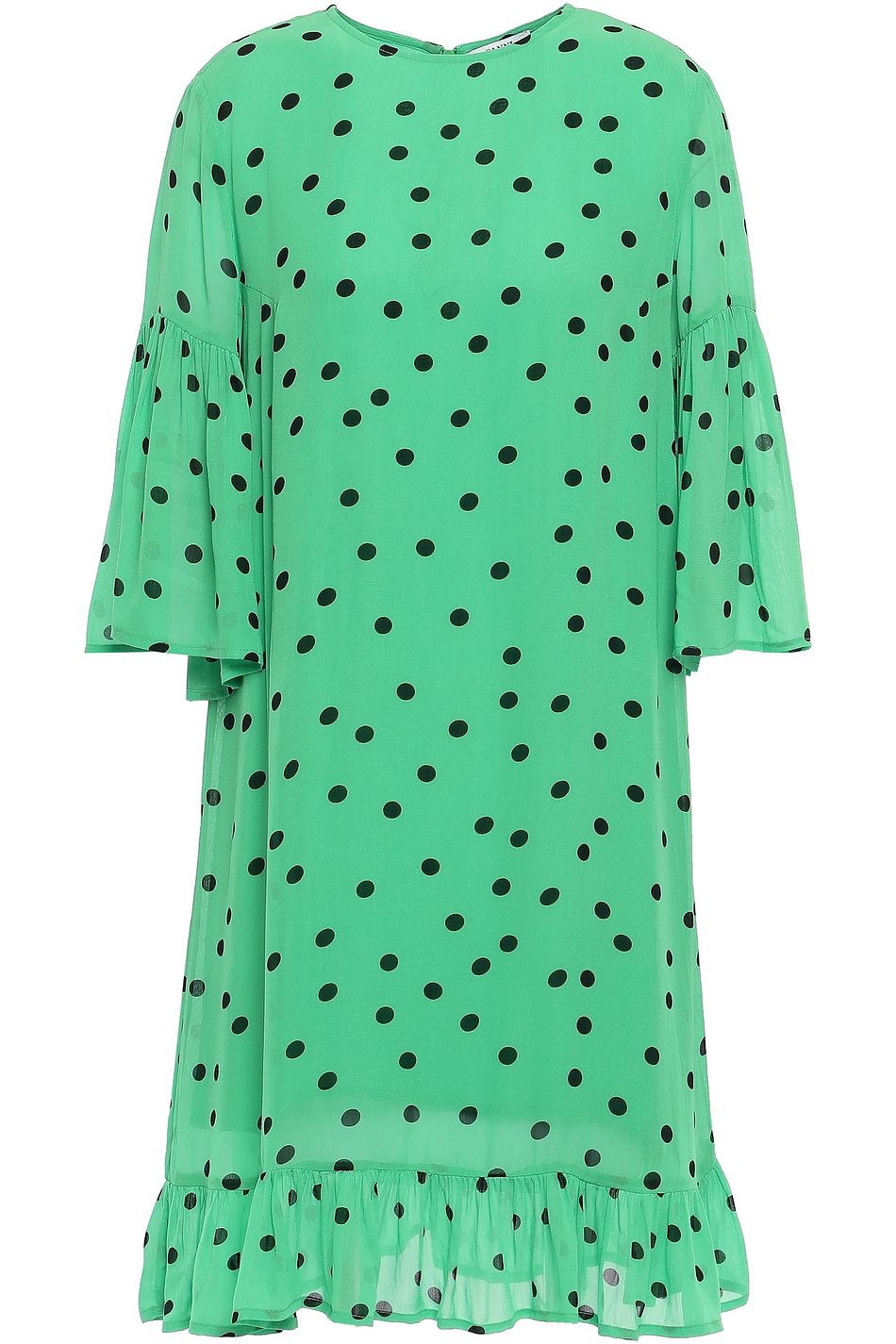 ganni dainty georgette mini dress